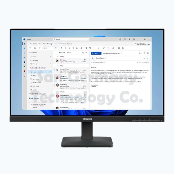 Lenovo ThinkVision S24-4e Monitor 23.8” FHD IPS Display | 100Hz Refresh Rate | 4ms Response Time | HDMI & VGA