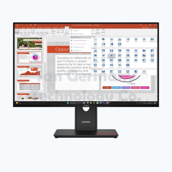 Lenovo ThinkVision T27-40 Monitor 27” FHD IPS Display | 120Hz Refresh Rate | USB-C Hub | Ergonomic Stand | HDMI/DP/VGA